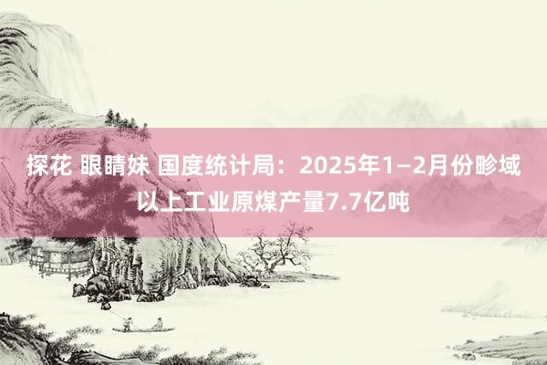 探花 眼睛妹 国度统计局：2025年1—2月份畛域以上工业原煤产量7.7亿吨